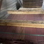 Ca. 42x Purple Heart kopse veer en groef (buitenparket), 21x145mm, len